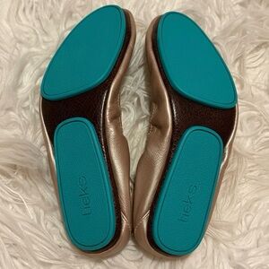 Tieks by Gavrieli Rose Gold Glam Metallic Leather Ballet Flats Size 8